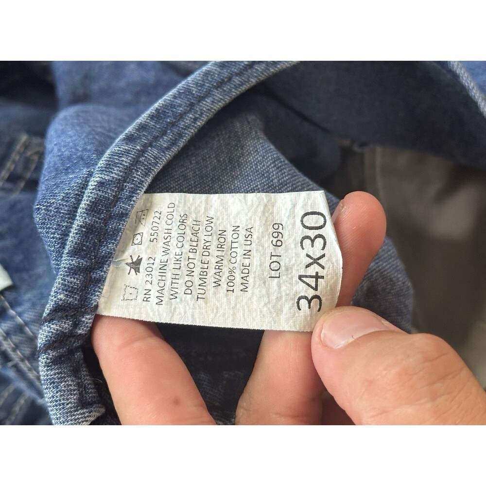 Vintage 70’s Round House Denim Carpenter Overalls Made In USA - Picture 8 of 8